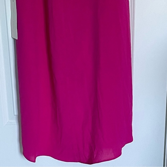 New! Adrianna Papell Sleeveless High-Low Dress in Bright Pink nwt 29578 - Picture 11 of 16